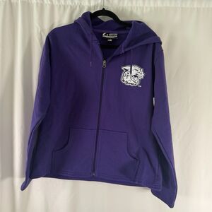 K State Wabash Collection Hoodie Women's Large Purple Full Zip GTM Drawstring